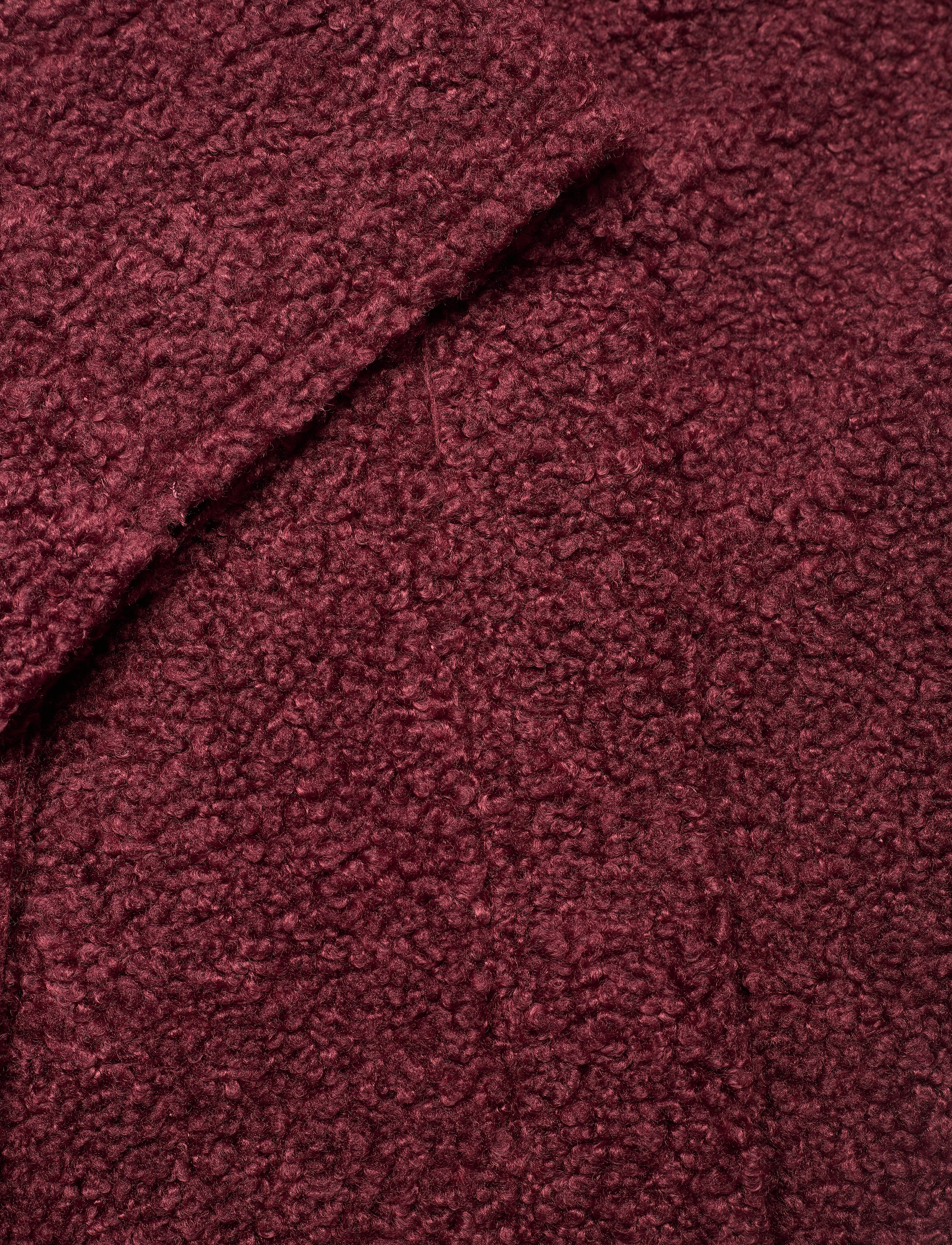 Esprit Collection - Double-faced coat in a plush look - bordeaux red - 3