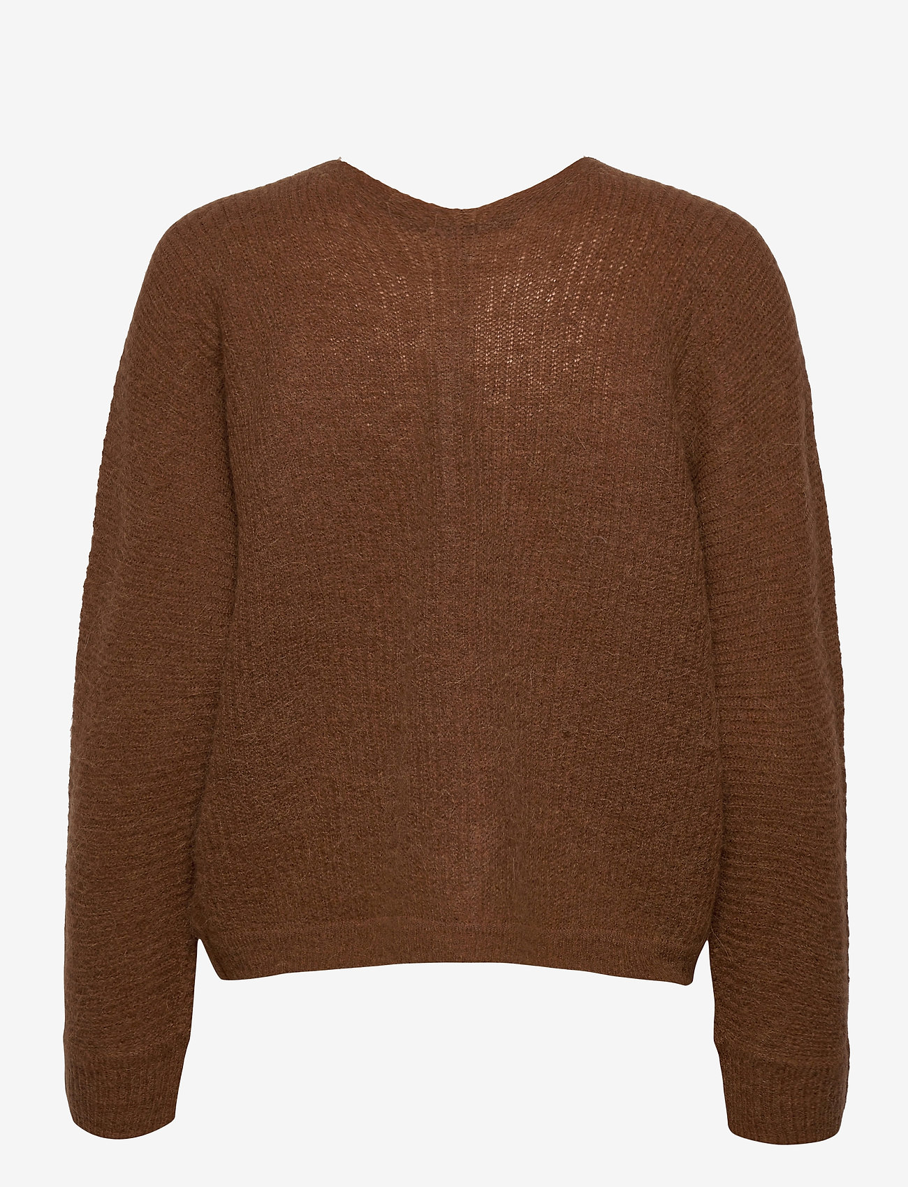 Esprit Collection - Blended wool with alpaca: ribbed cardigan - toffee 5 - 1