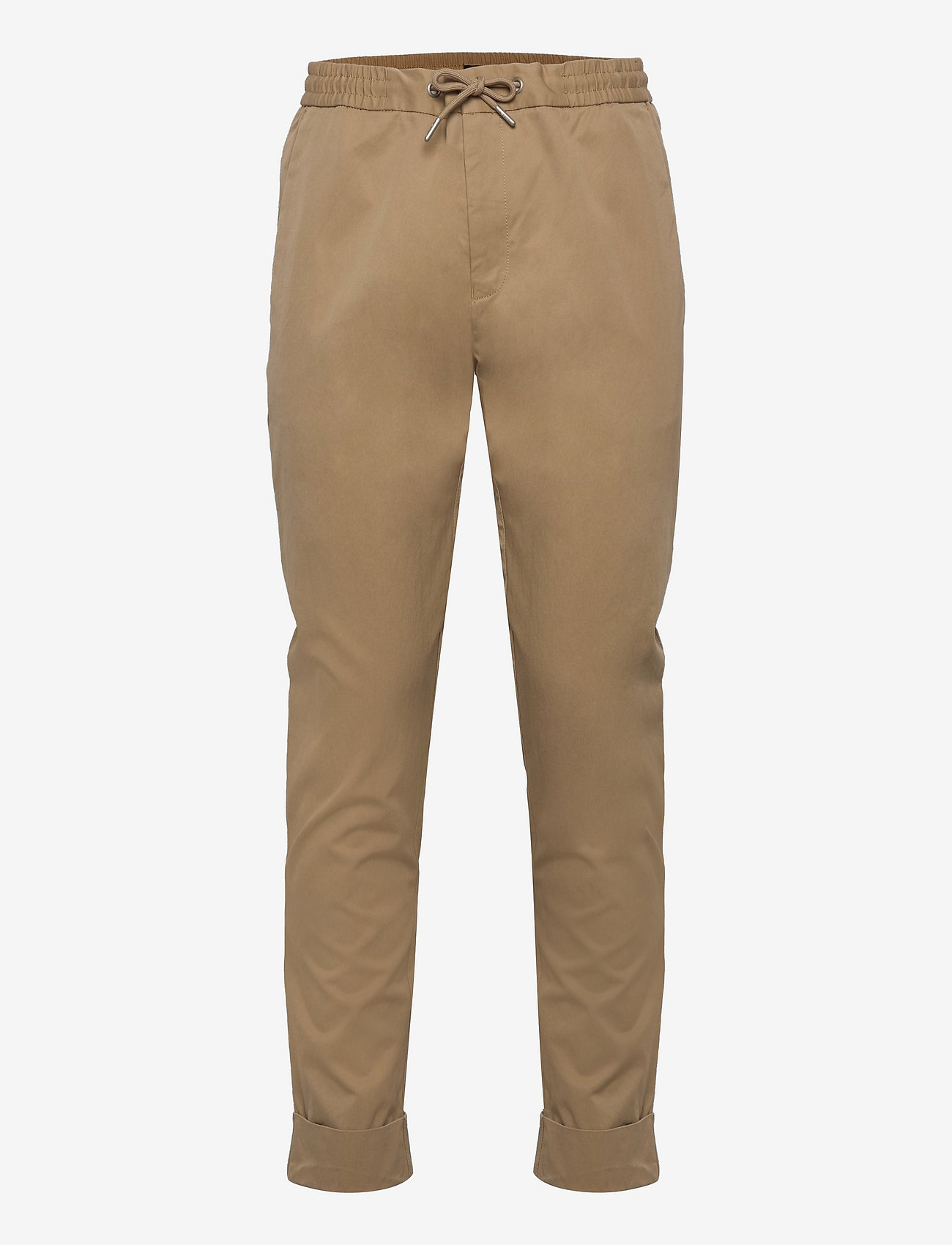Esprit Collection - Chinos with an elasticated waistband made of blended organic - kasdienio stiliaus kelnės - beige - 0