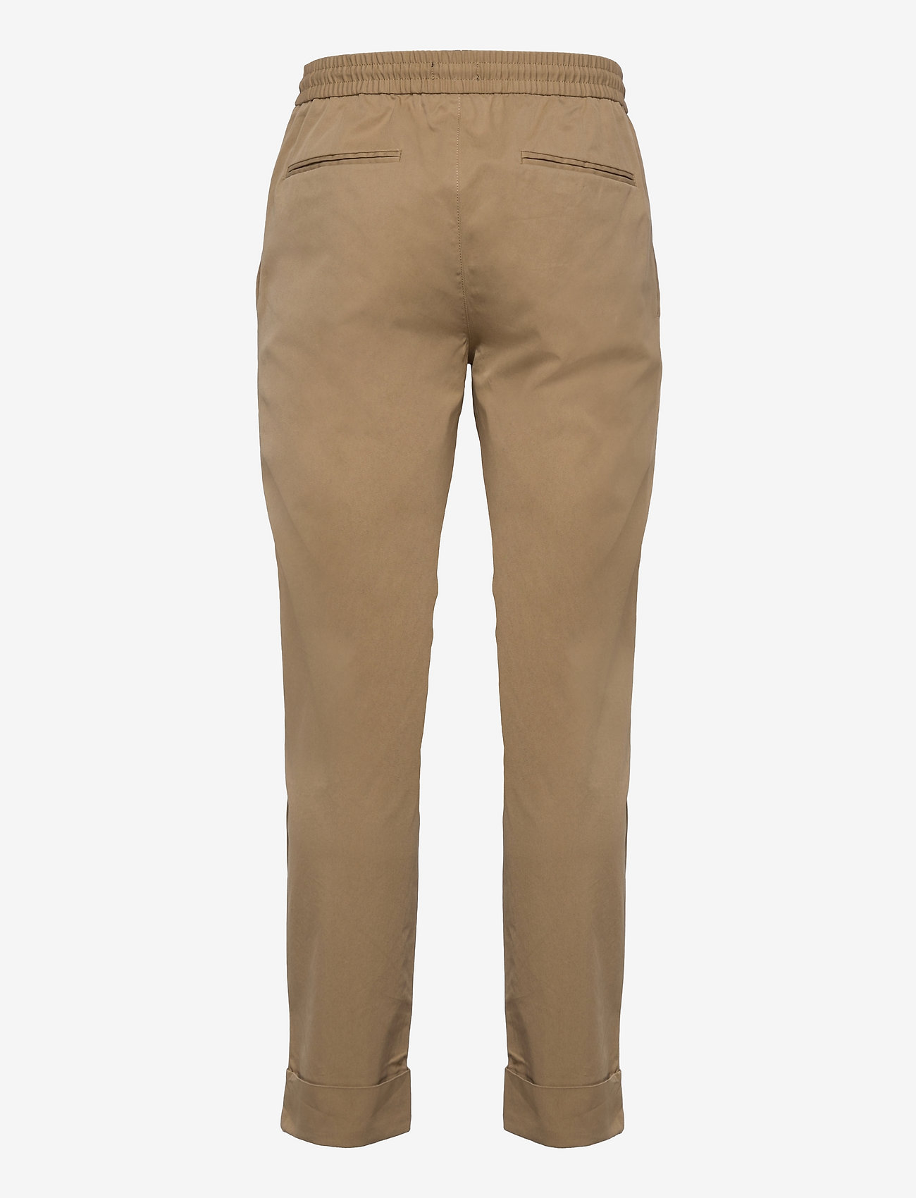 Esprit Collection - Chinos with an elasticated waistband made of blended organic - vabaajapüksid - beige - 1