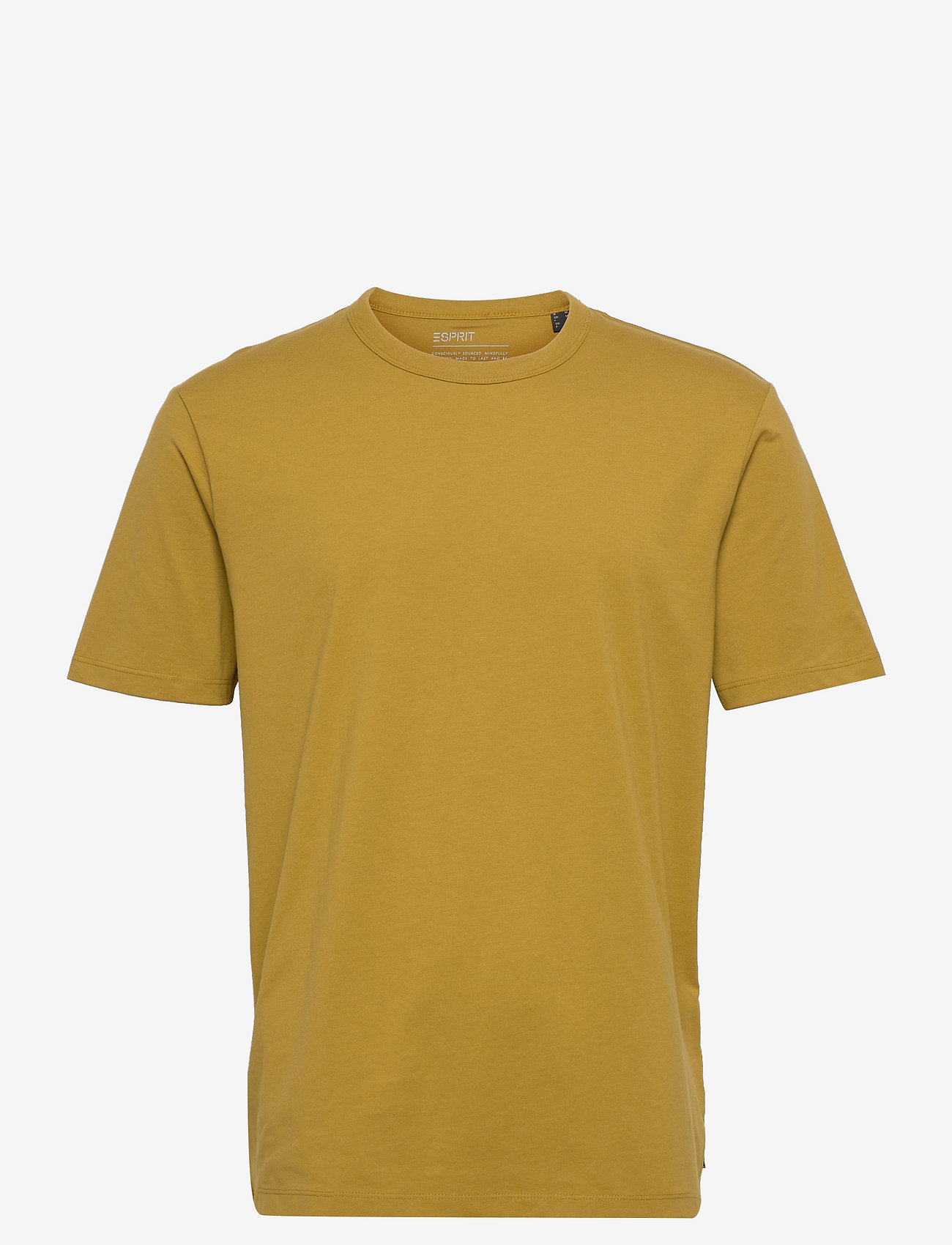 Esprit Collection - Jersey T-shirt with COOLMAX®, organic cotton - najniższe ceny - olive - 0