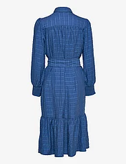 Esprit Collection - Checked midi dress - skjortklänningar - blue - 1