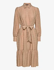 Esprit Collection - Checked midi dress - marškinių tipo suknelės - cream beige - 0
