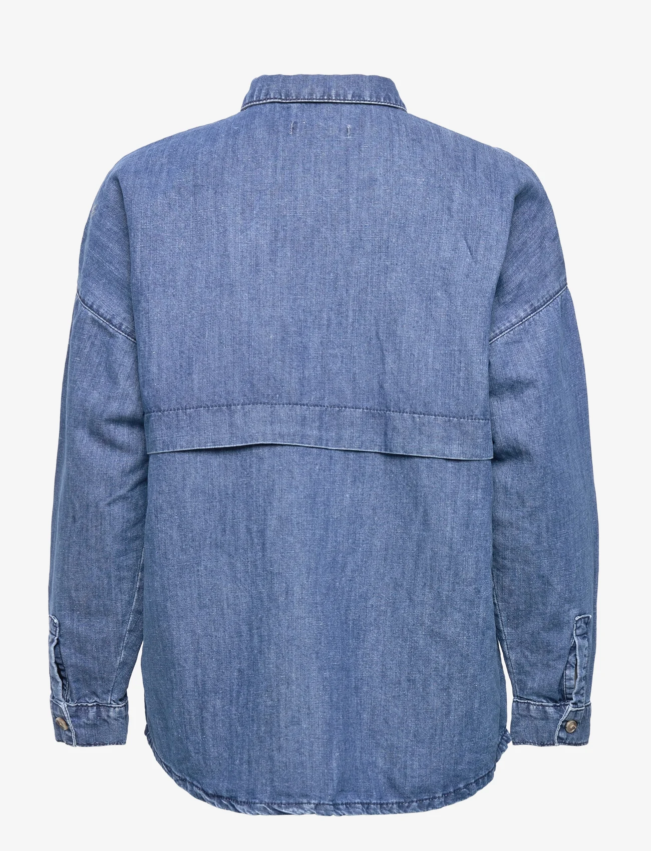 Esprit Collection - With hemp: denim blouse - jeanshemden - blue medium wash - 1