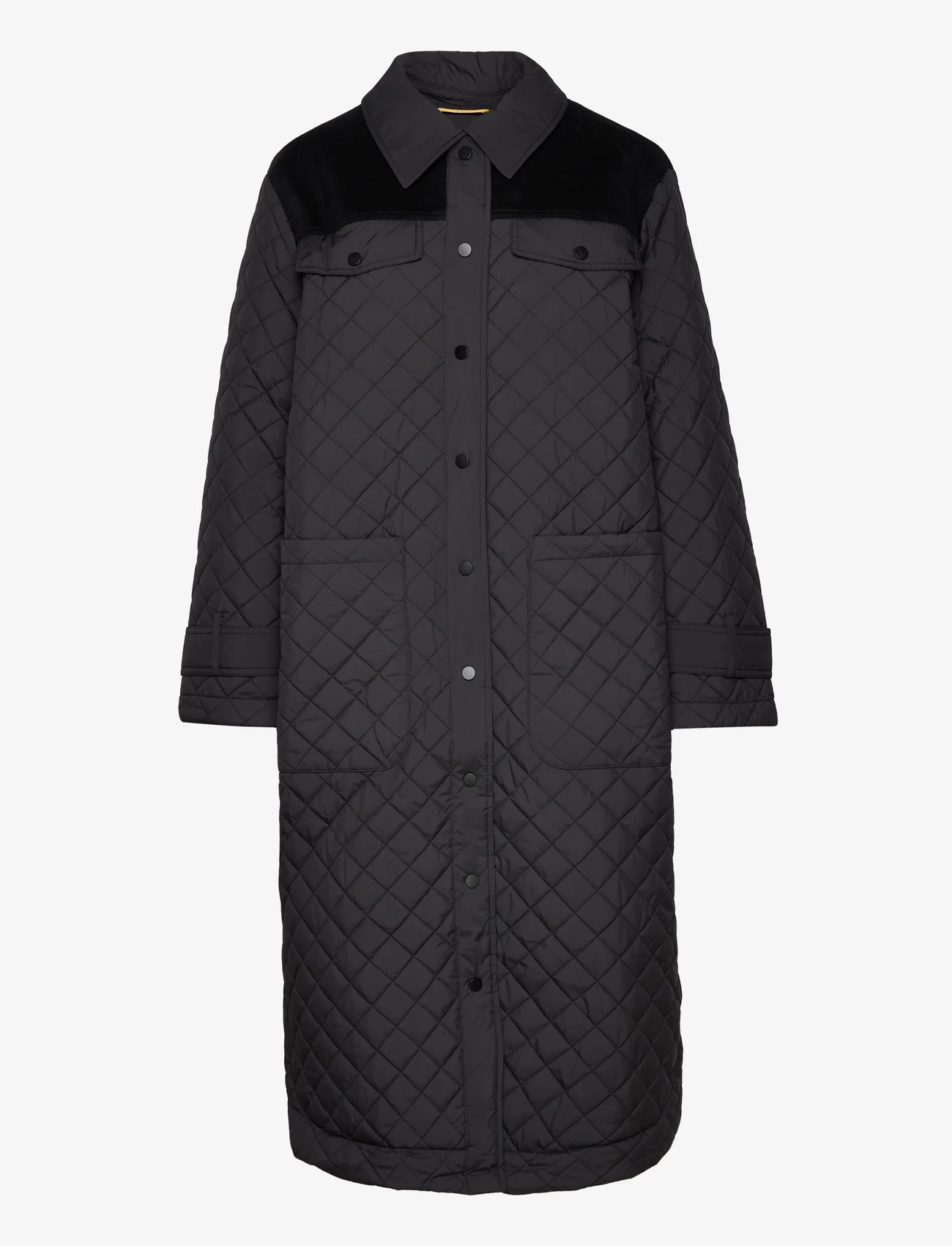 Esprit Collection - Long quilted coat - steppjacken - black - 0