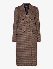 Esprit Collection - Checked wool-blend coat - vinterkappor - terracotta - 0