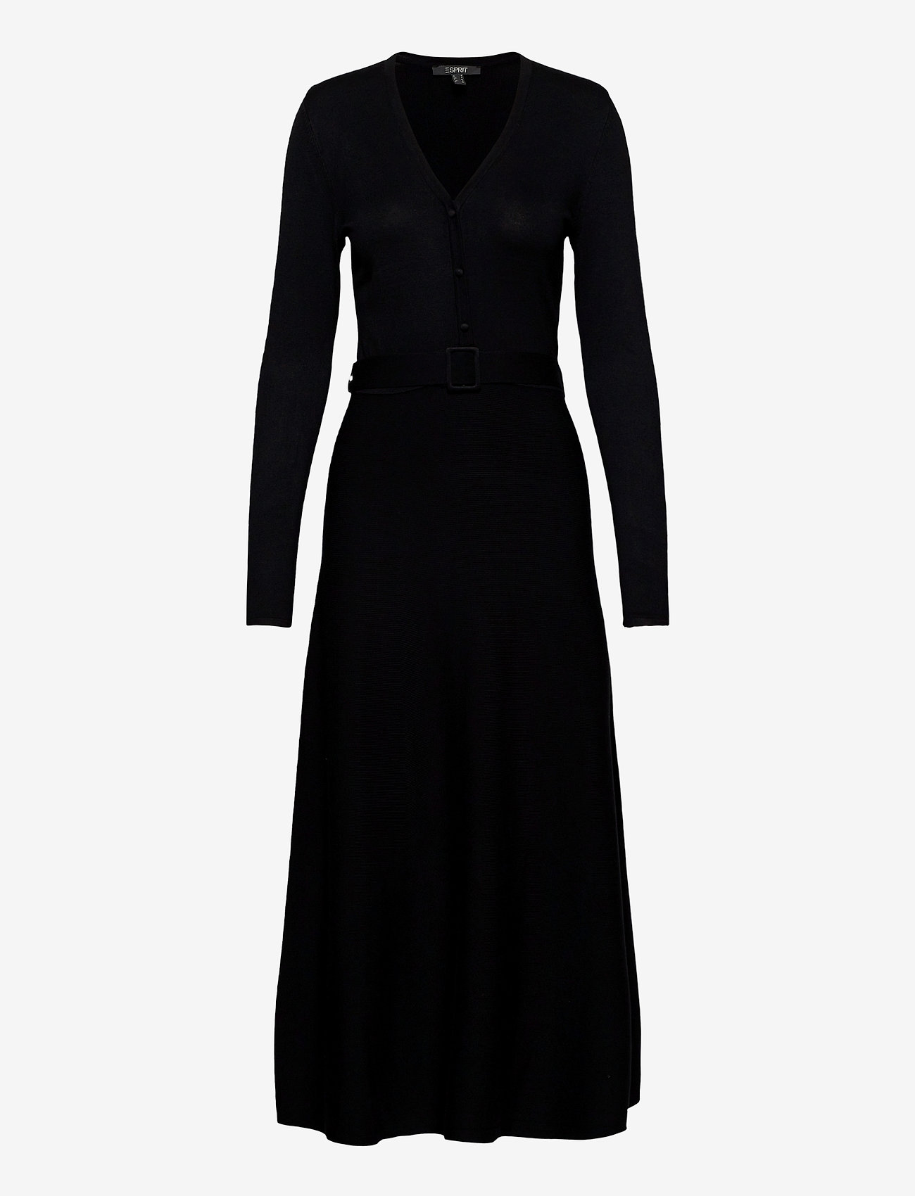 Esprit Collection - Midi knit dress with LENZING™ ECOVERO™ - black - 0