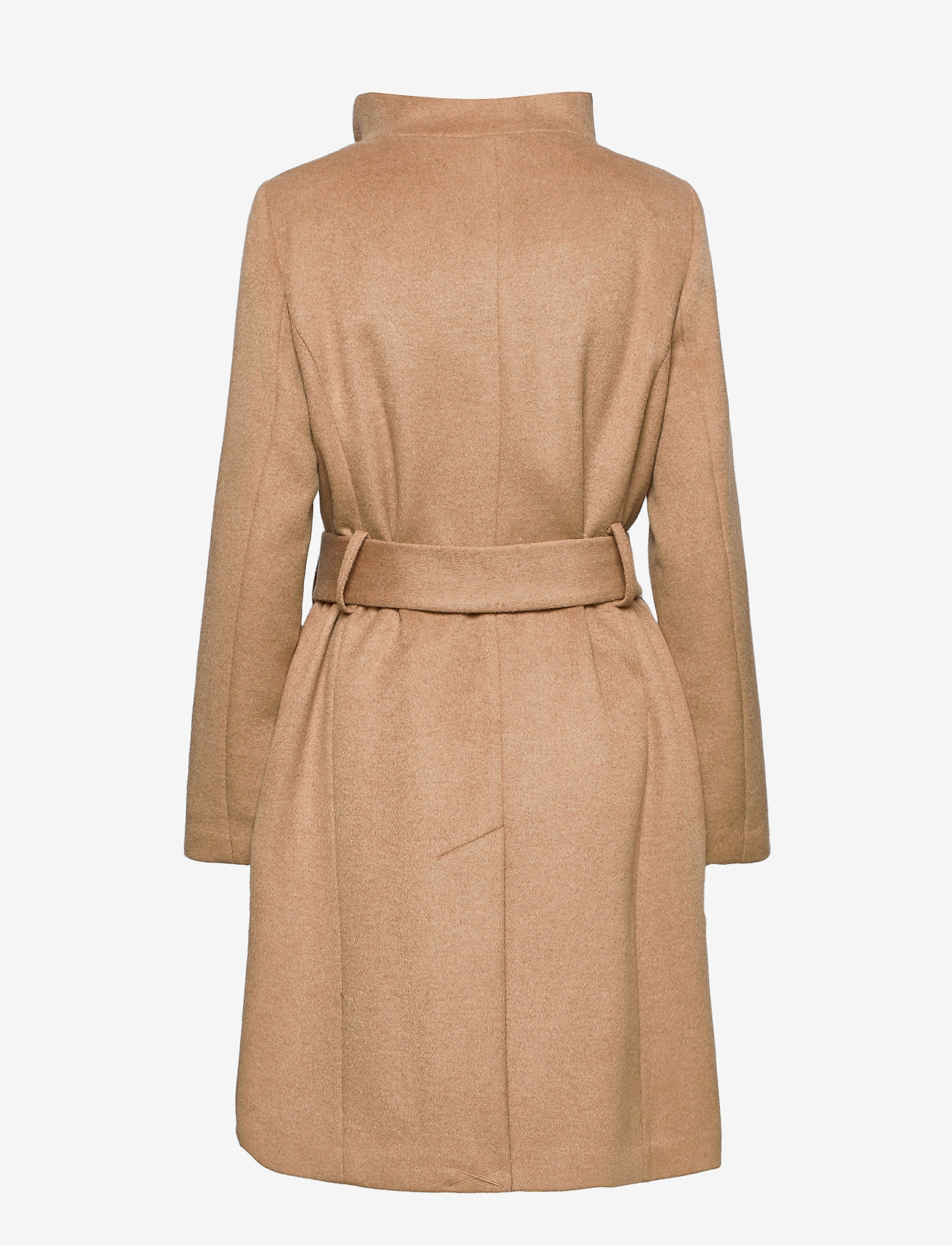 Esprit Collection - Wool blend: coat with tie-around belt - camel - 2