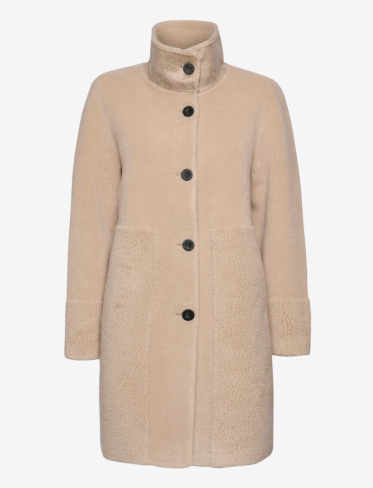 Esprit Collection - Faux shearling coat - sand - 3