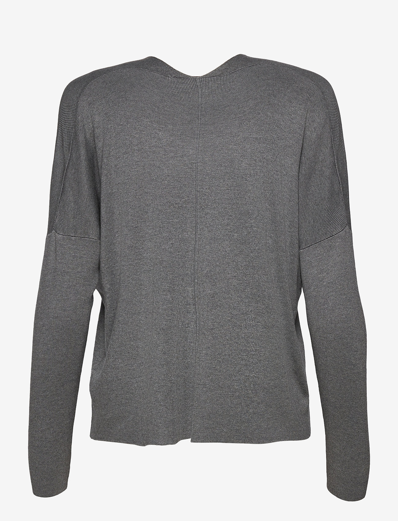 Esprit Collection - LENZING™ ECOVERO™ jumper with a V-neck - gunmetal 5 - 1