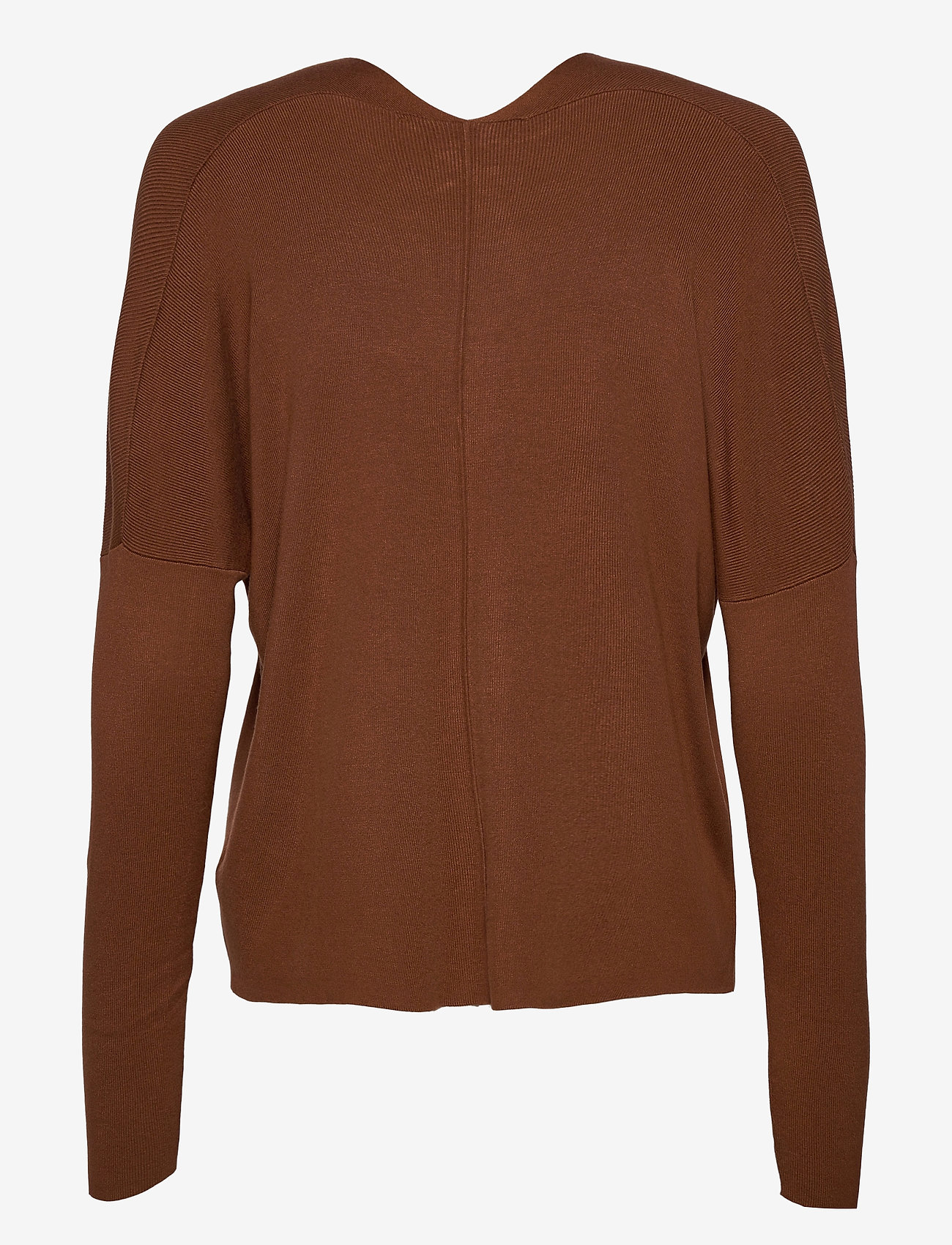 Esprit Collection - LENZING™ ECOVERO™ jumper with a V-neck - toffee - 1