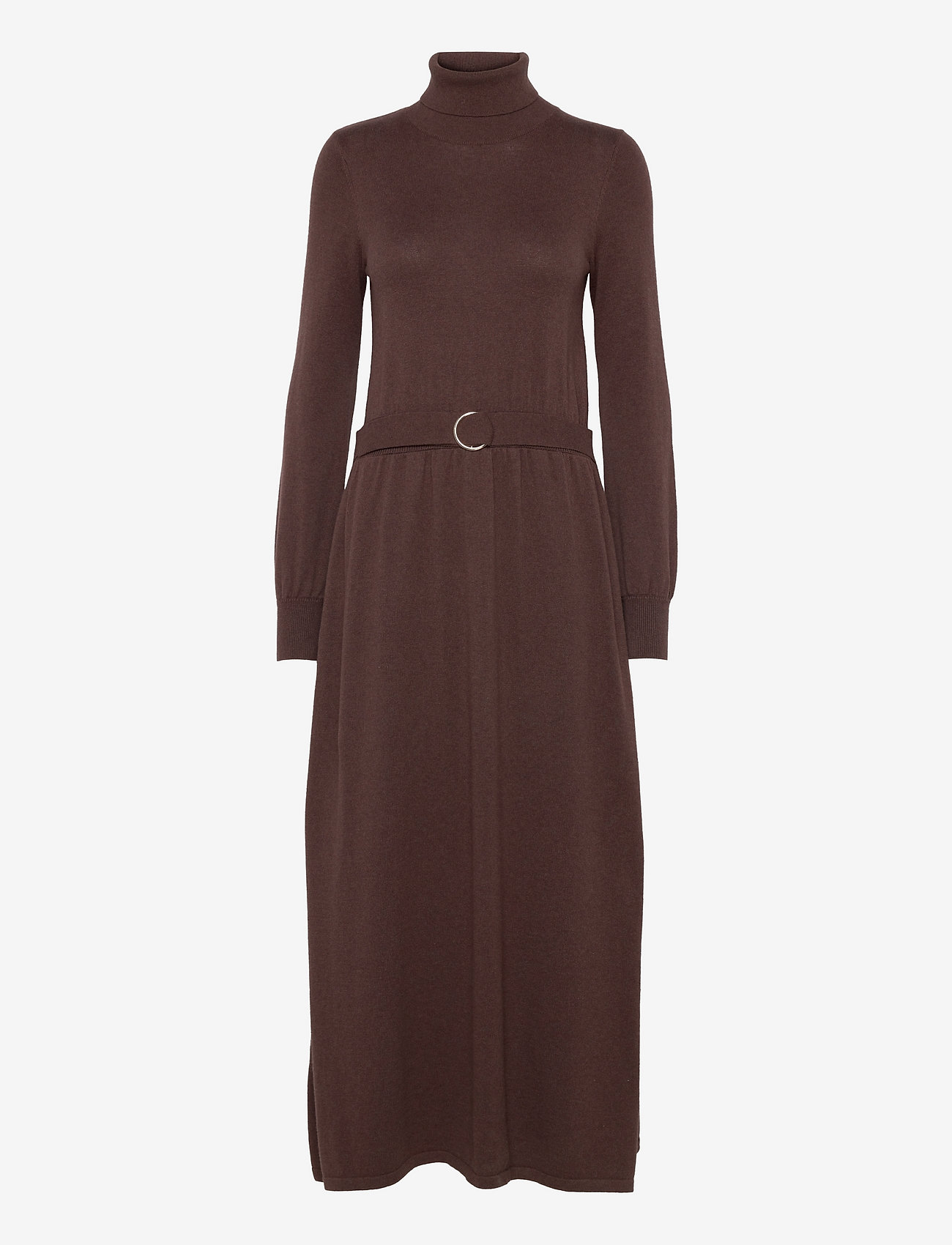 Esprit Collection - With cashmere and wool: fine knit maxi dress - strikkede kjoler - dark brown 5 - 0