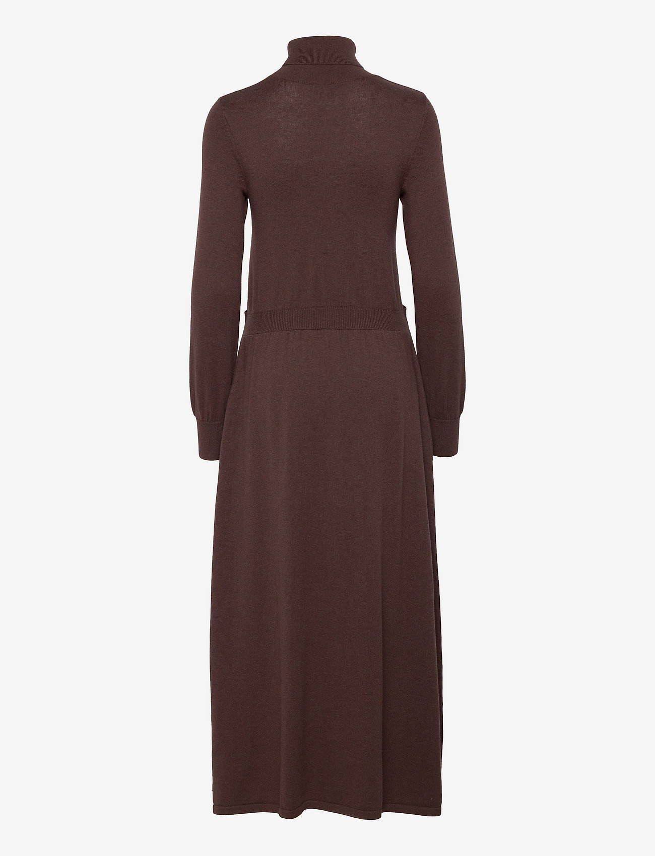 Esprit Collection - With cashmere and wool: fine knit maxi dress - strikkede kjoler - dark brown 5 - 1