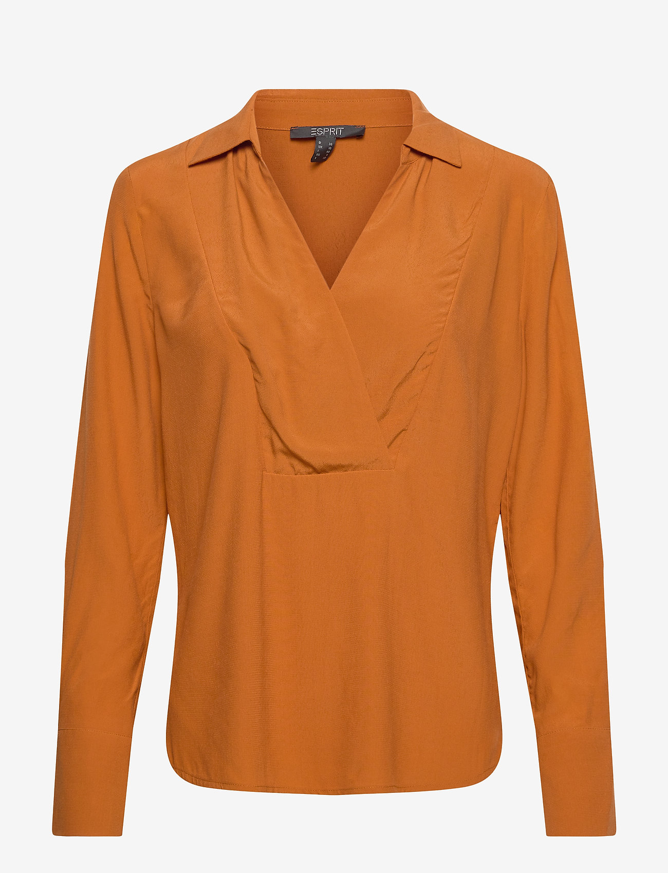 Esprit Collection - Women Blouses woven long sleeve - blūzes ar garām piedurknēm - rust brown - 0