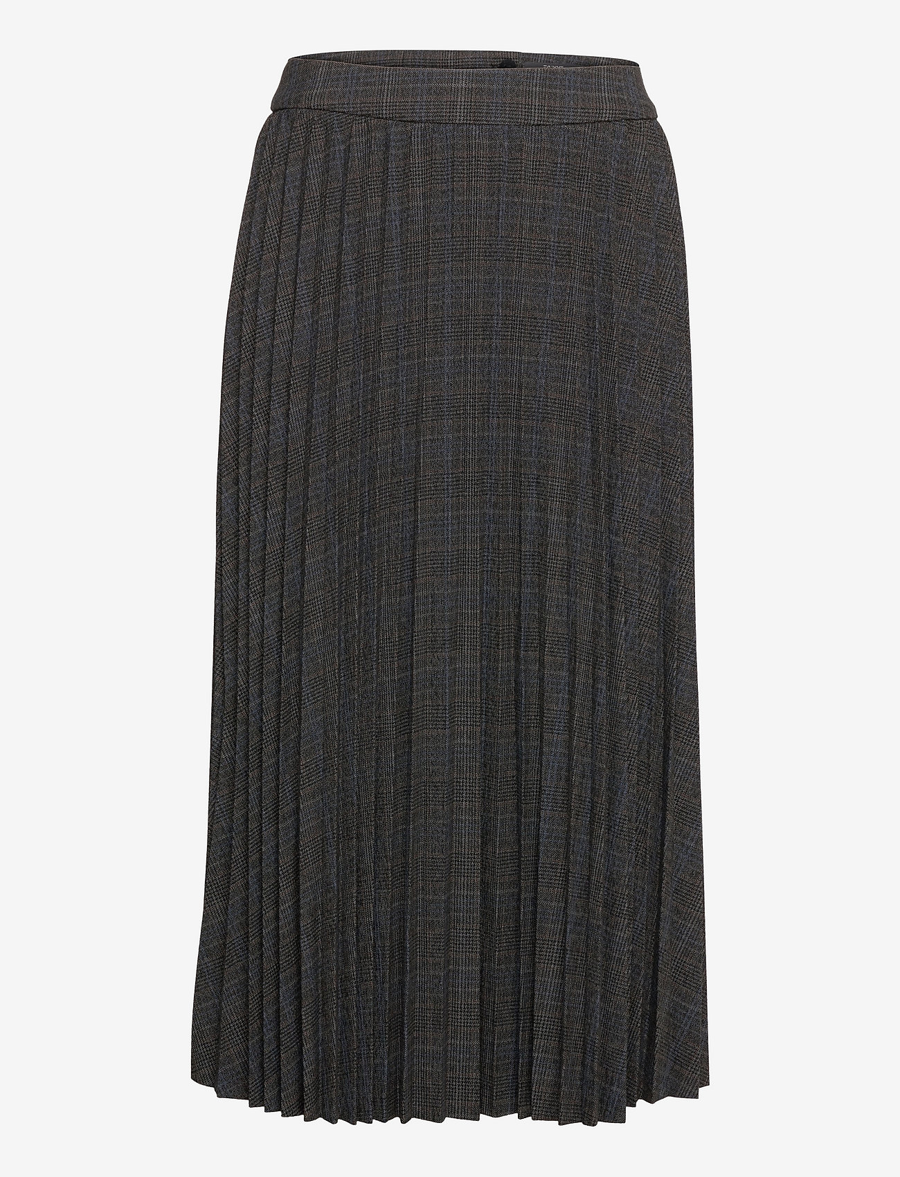 Esprit Collection - Made of recycled material: WINTERCHECK Mix & Match pleated - midi röcke - anthracite - 0