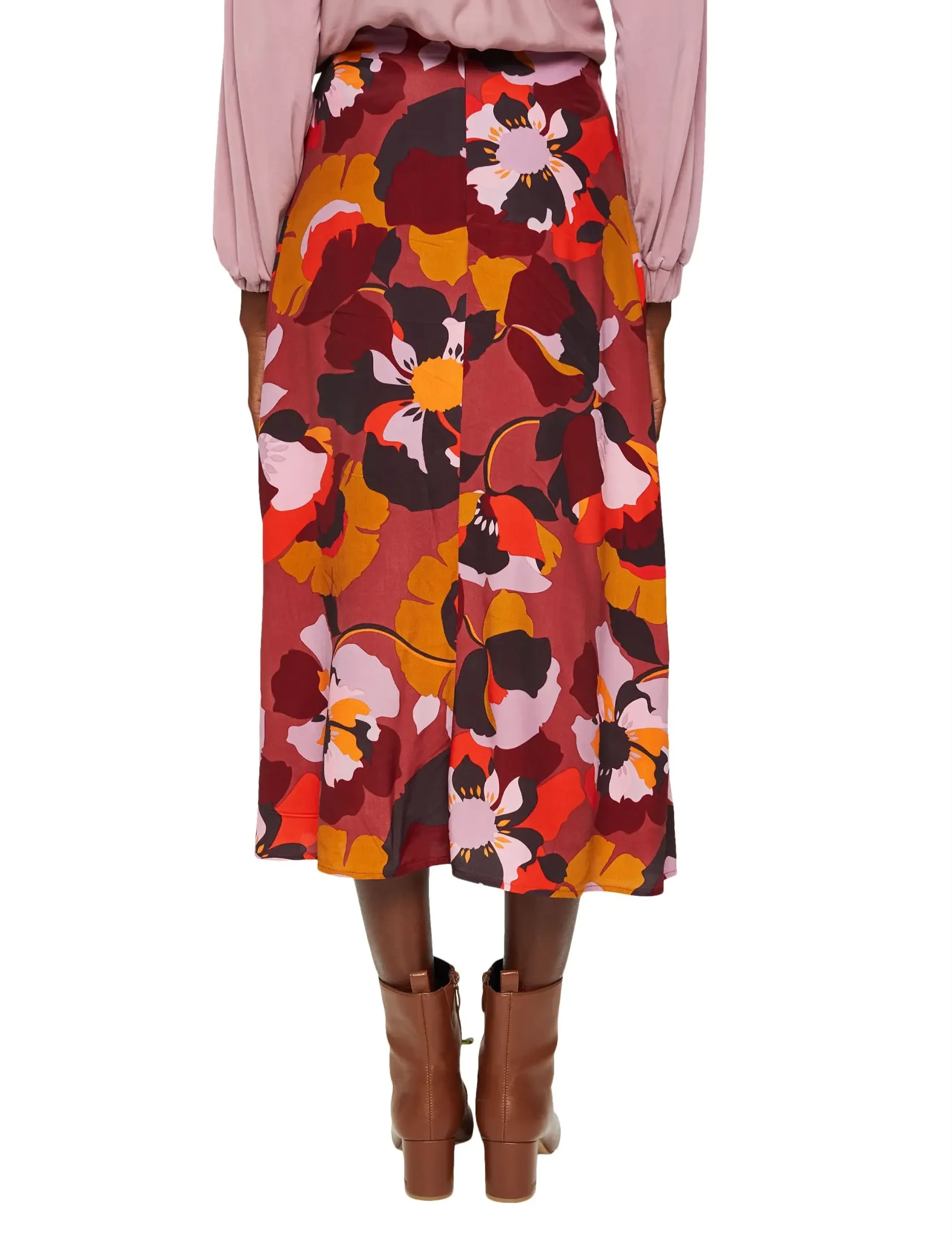 Esprit Collection - Women Skirts light woven midi - midi-röcke - terracotta 4 - 2