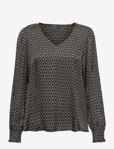 Printed satin blouse, LENZING™ ECOVERO™, Esprit Collection