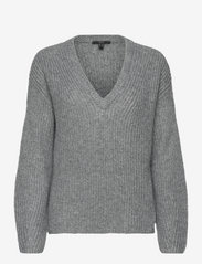 Wool blend: glitter yarn detail jumper - LIGHT GREY 4