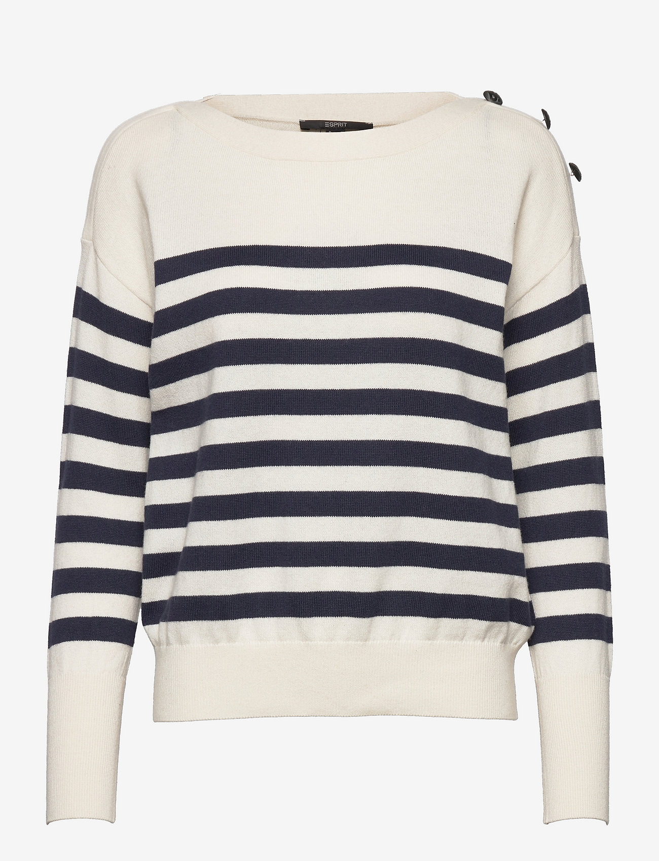 Esprit Collection - Blended cashmere jumper with a button detail - off white 4 - 0