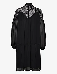 Esprit Collection - Chiffon mini dress with lace - black - 1