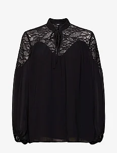 Chiffon blouse with lace, Esprit Collection