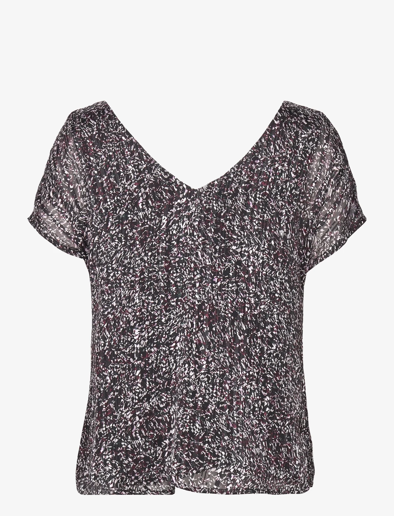 Esprit Collection - Patterned chiffon blouse - palaidinės trumpomis rankovėmis - black 3 - 1