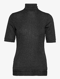 Roll neck t-shirt with glitter effect, Esprit Collection