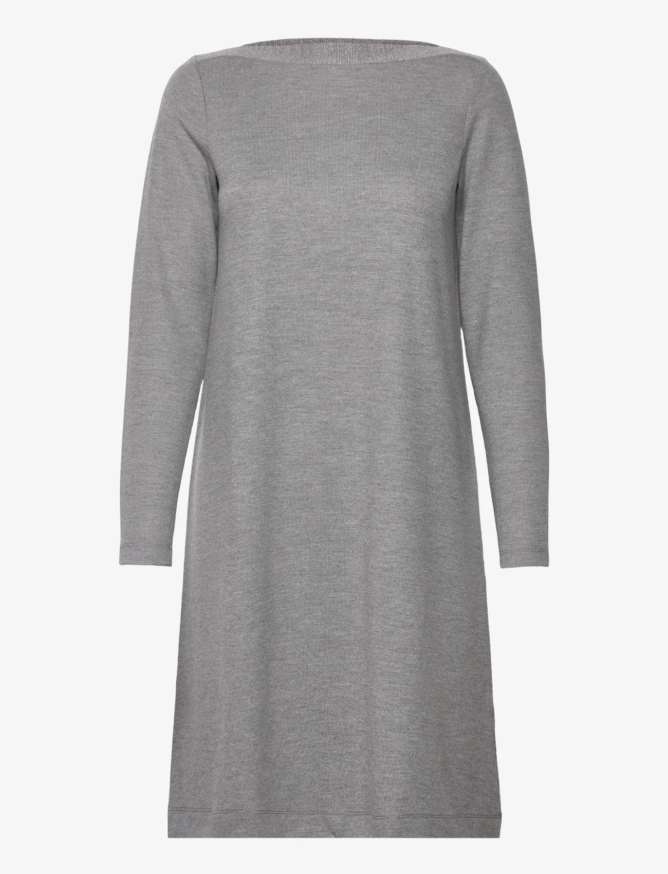 Esprit Collection - Midi dress with a sparkly boat neckline - t-shirtklänningar - medium grey 5 - 0