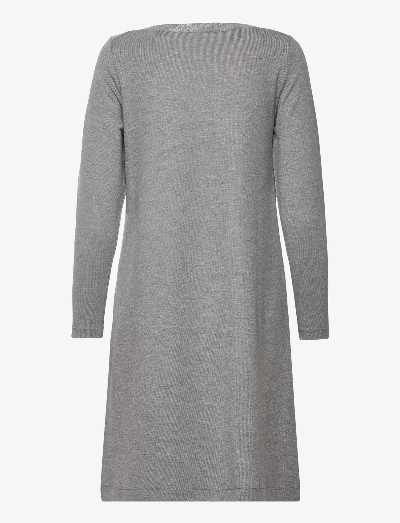 Esprit Collection - Midi dress with a sparkly boat neckline - t-shirtklänningar - medium grey 5 - 1