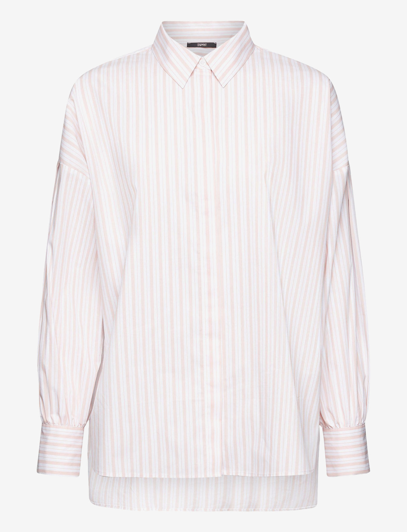 Esprit Collection - Striped oversized high low blouse - langærmede skjorter - white 3 - 0