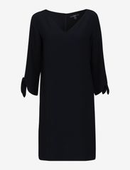 Esprit Collection - Crêpe dress with laser-cut details - midi-jurken - black - 0
