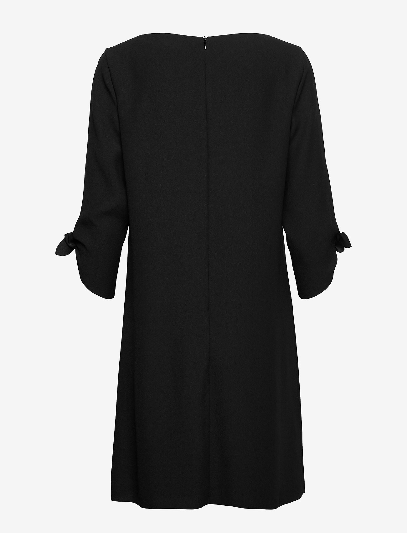 Esprit Collection - Crêpe dress with laser-cut details - midi dresses - black - 1