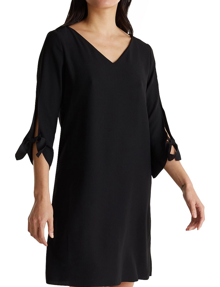 Esprit Collection - Crêpe dress with laser-cut details - black - 3