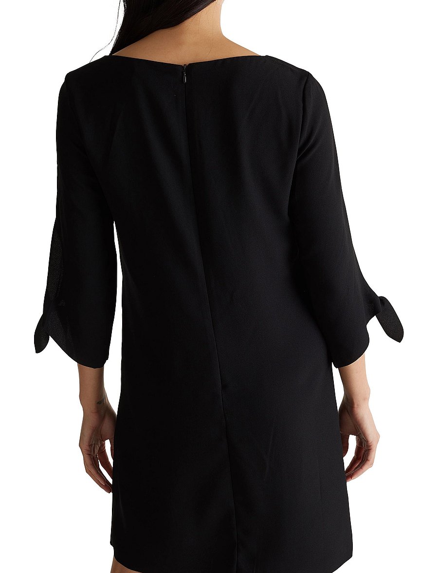 Esprit Collection - Crêpe dress with laser-cut details - black - 4