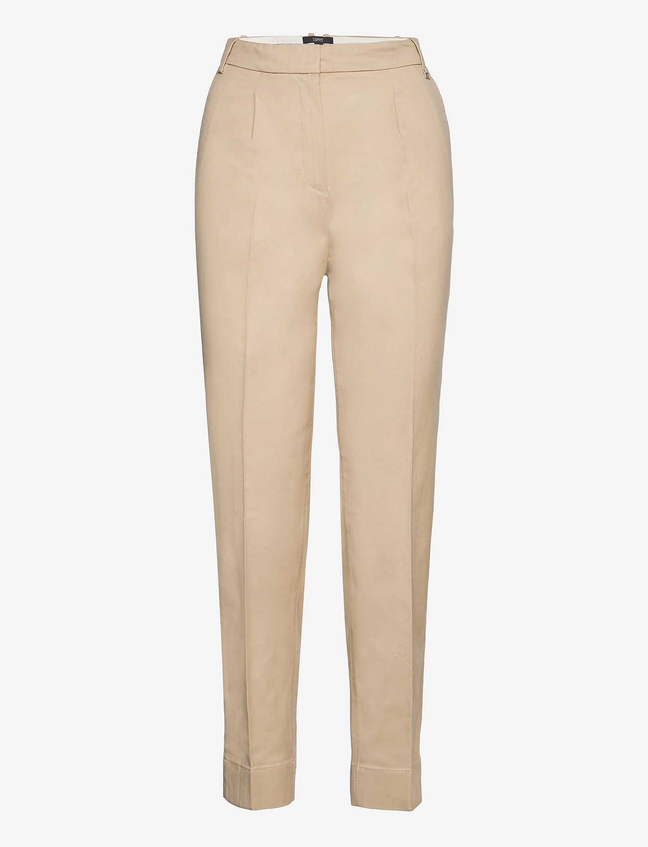 Esprit Collection - Business chinos made of stretch cotton - straight leg trousers - sand - 0