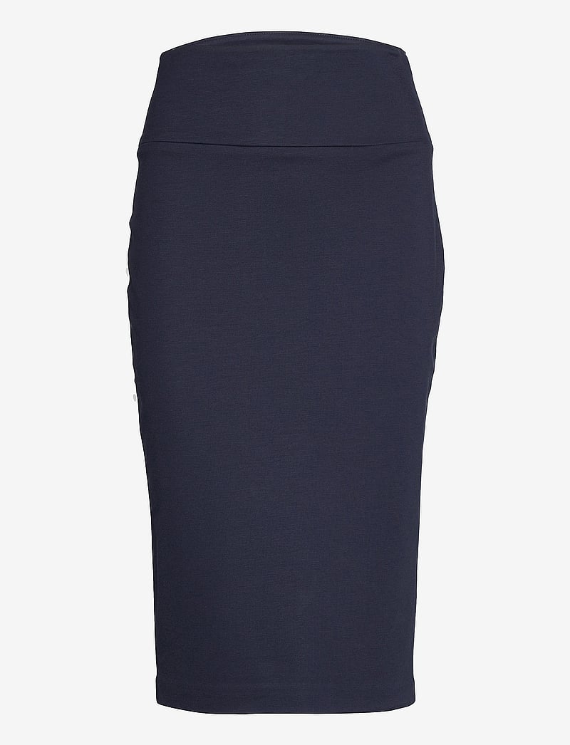Esprit Collection - SOFT PUNTO Mix + Match stretch skirt - midi-röcke - navy - 0