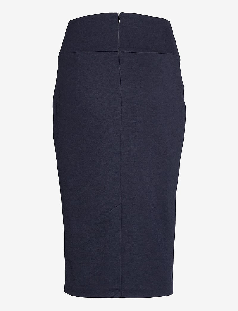 Esprit Collection - SOFT PUNTO Mix + Match stretch skirt - midi-röcke - navy - 1