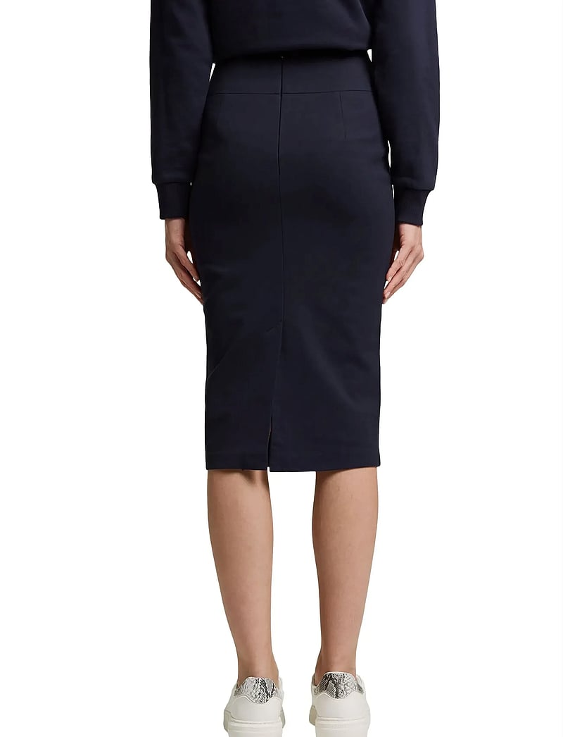 Esprit Collection - SOFT PUNTO Mix + Match stretch skirt - midi-röcke - navy - 3