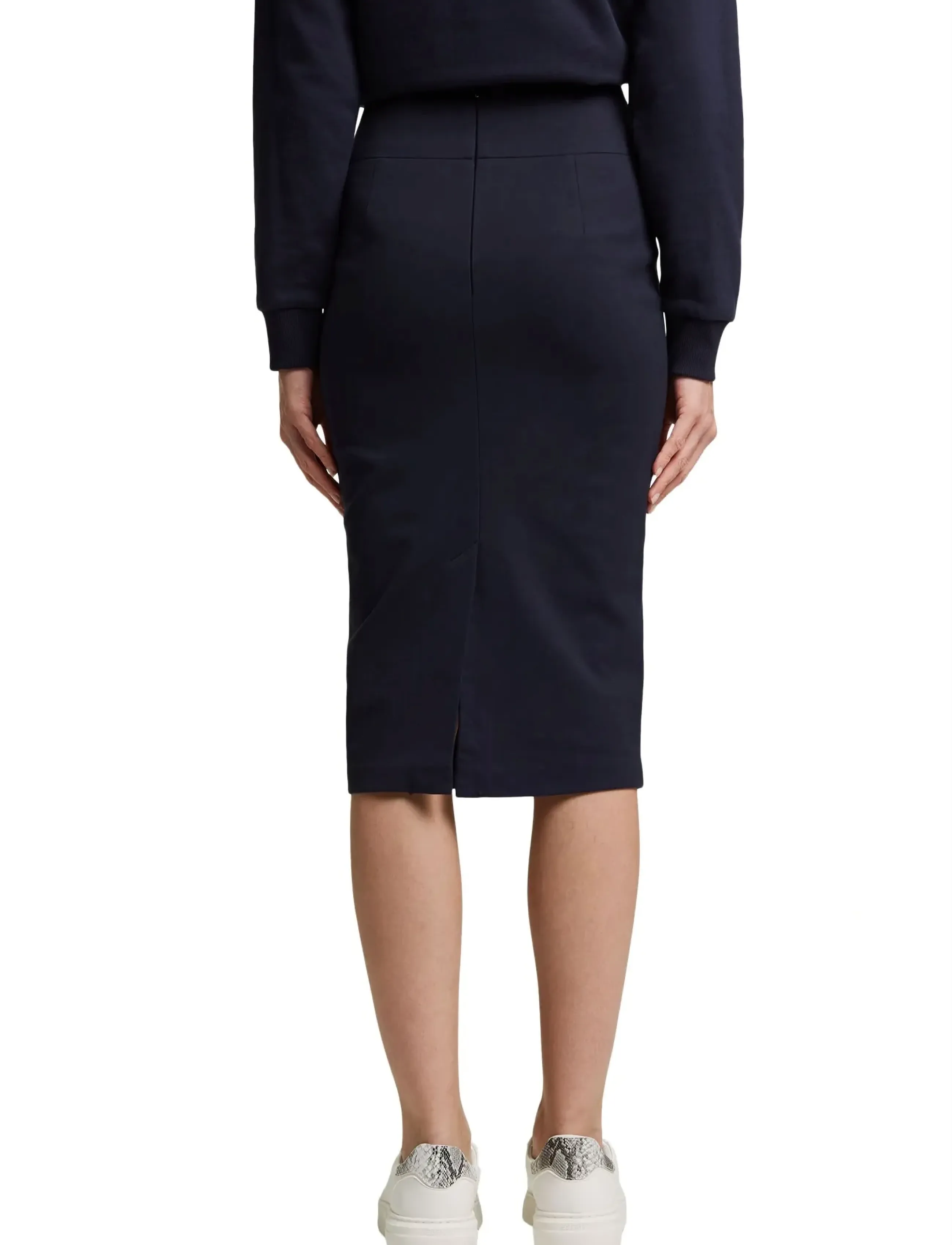 Esprit Collection - SOFT PUNTO Mix + Match stretch skirt - navy - 3