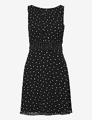 Recycled: Chiffon dress with a gathered waist - BLACK 3