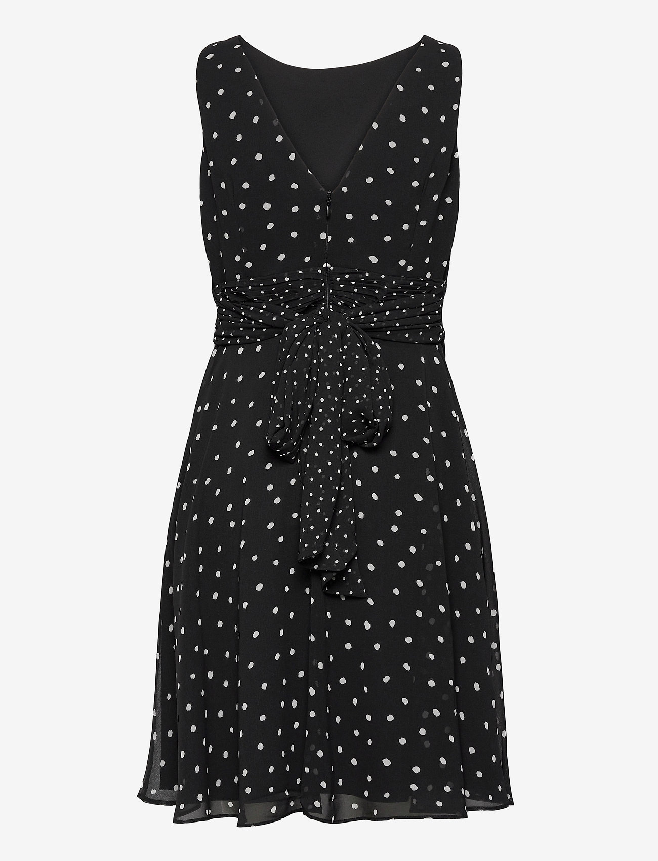 Esprit Collection - Recycled: Chiffon dress with a gathered waist - short dresses - black 3 - 1