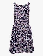 Esprit Collection - Recycled: Chiffon dress with a gathered waist - short dresses - navy 4 - 0