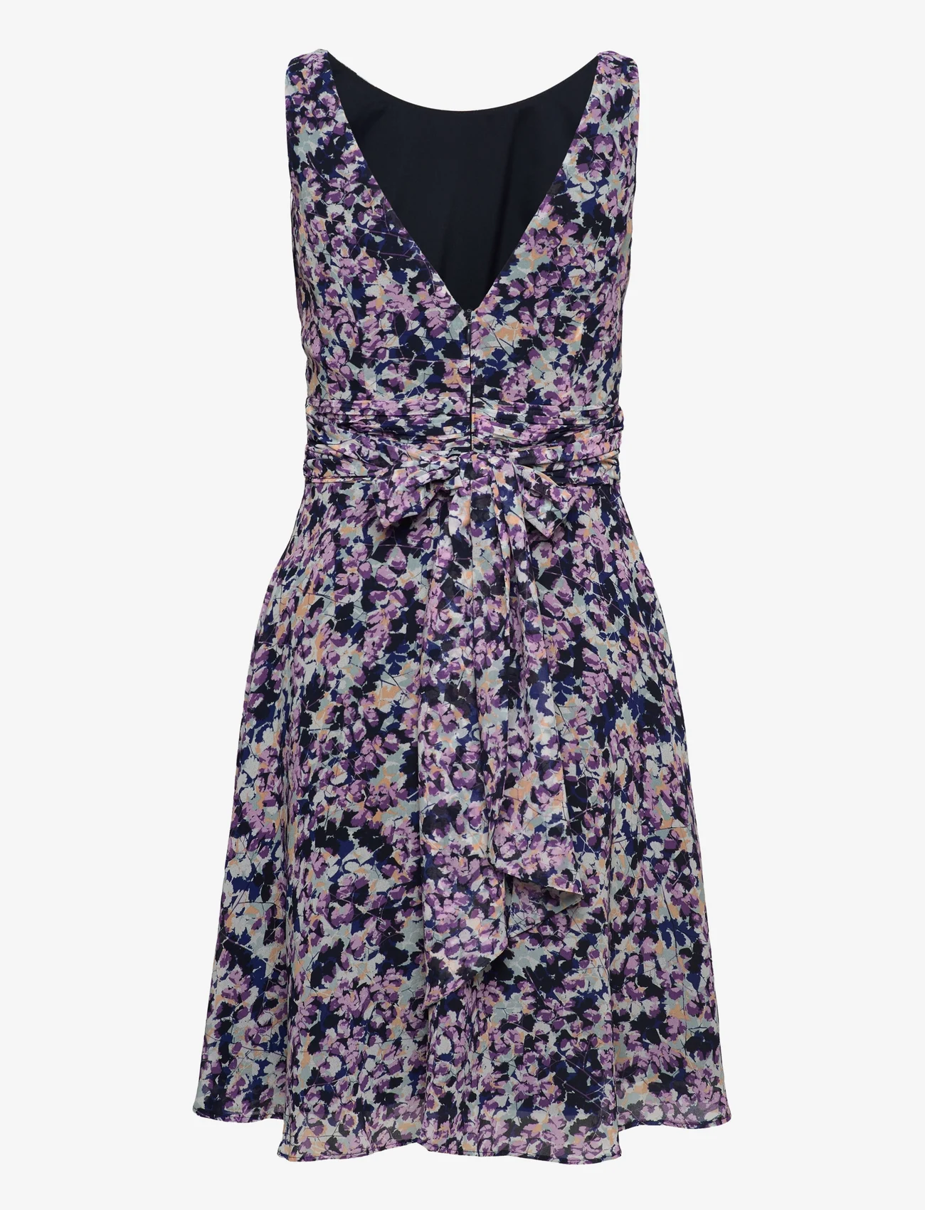Esprit Collection - Recycled: Chiffon dress with a gathered waist - kurze kleider - navy 4 - 1