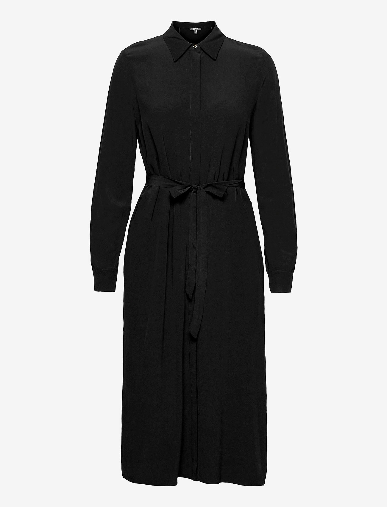 Esprit Collection - Shirt dress with LENZING™ ECOVERO™ - shirt dresses - black - 0