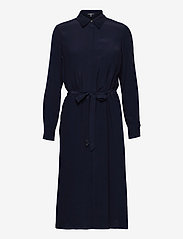 Esprit Collection - Shirt dress with LENZING™ ECOVERO™ - sukienki koszulowe - navy - 0