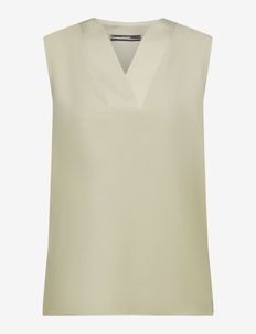 Sleeveless V-neck blouse, Esprit Collection
