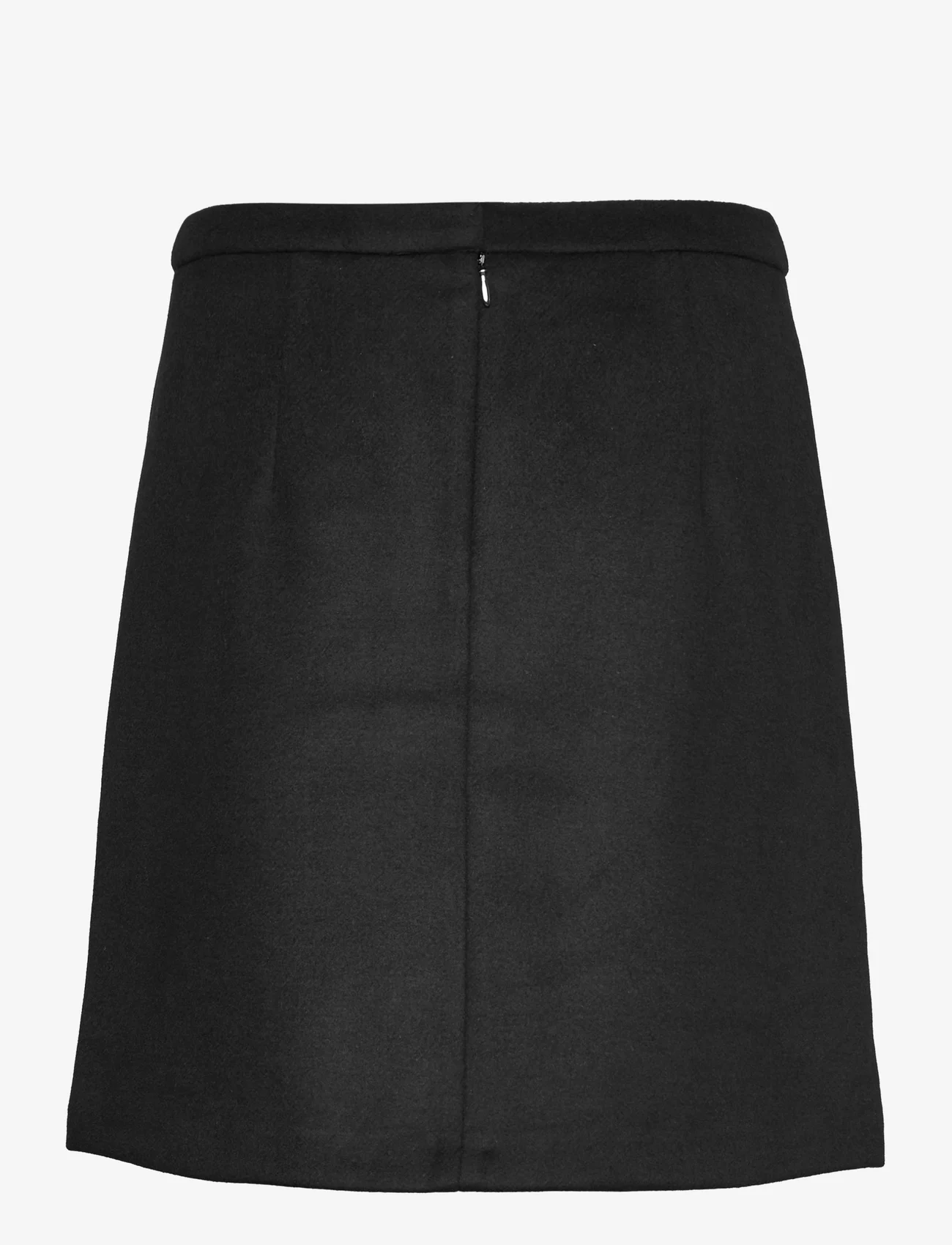 Esprit Collection - Wool blend mini skirt - korte nederdele - black - 1