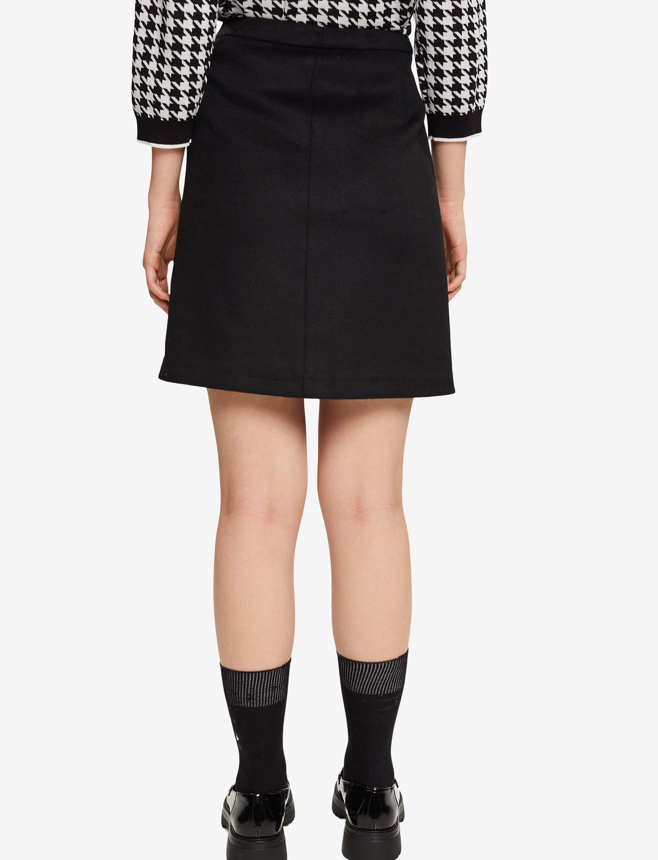 Esprit Collection - Wool blend mini skirt - efterårstøj - black - 3