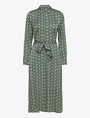 Esprit Collection - Patterned satin dress - marškinių tipo suknelės - emerald green 4 - 0