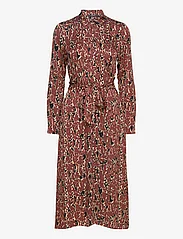Esprit Collection - Patterned satin dress - shirt dresses - rust brown - 0